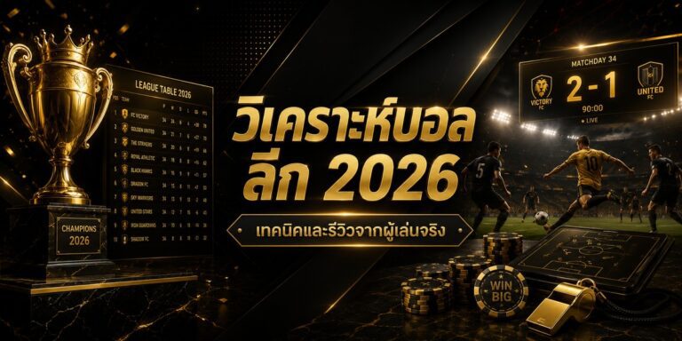 วิเคราะห์บอล ลีก เทคนิคและรีวิวจากผู้เล่นจริง